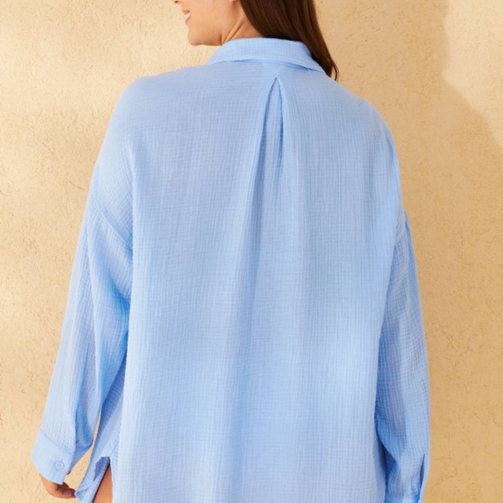 Shade and Shore Gauze SET Women's Light Blue Swim Cover-Up - Picture 6 of 13